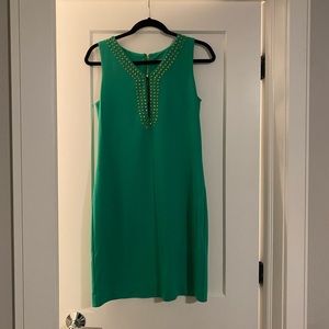 Green Cluny dress